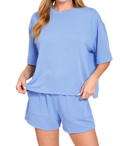 Really Raised Rib Top & Short Set
