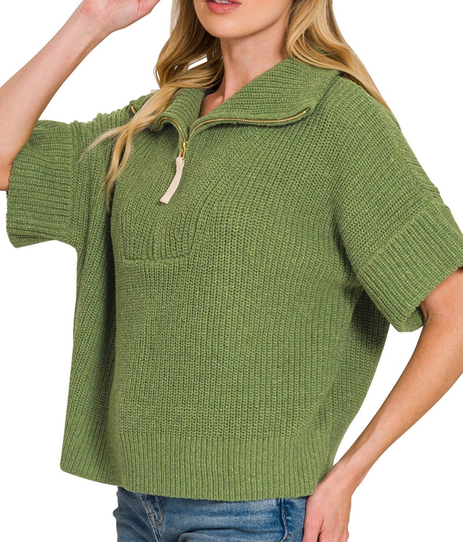 Hallie Half Zip Sweater