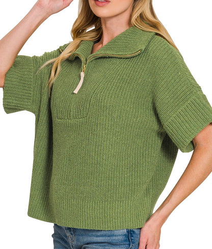 Hallie Half Zip Sweater