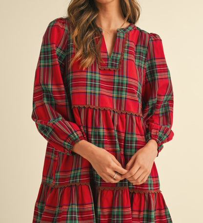 Perfect Plaid Babydoll Dress