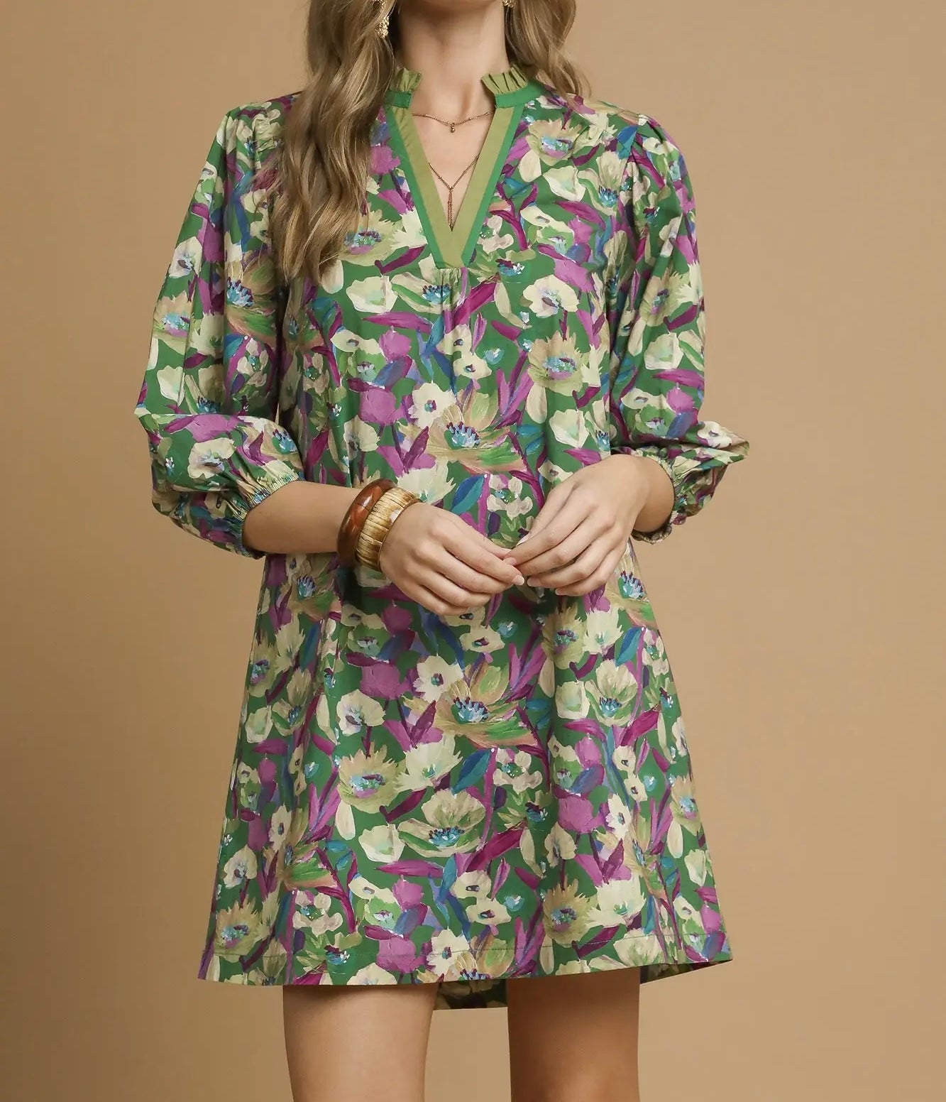 Benny Boho Ballon Sleeve Dress