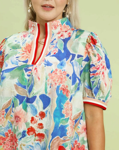 Bev Bloomscape Print Mini Dress