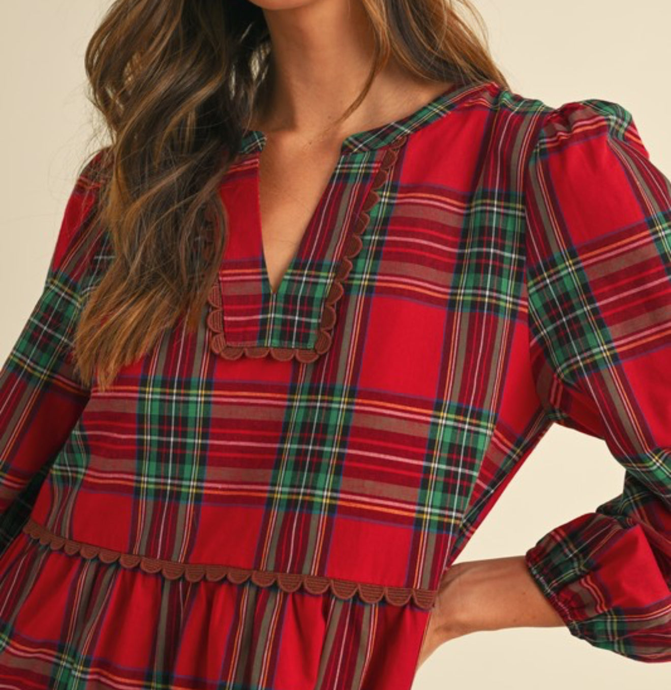 Perfect Plaid Babydoll Dress