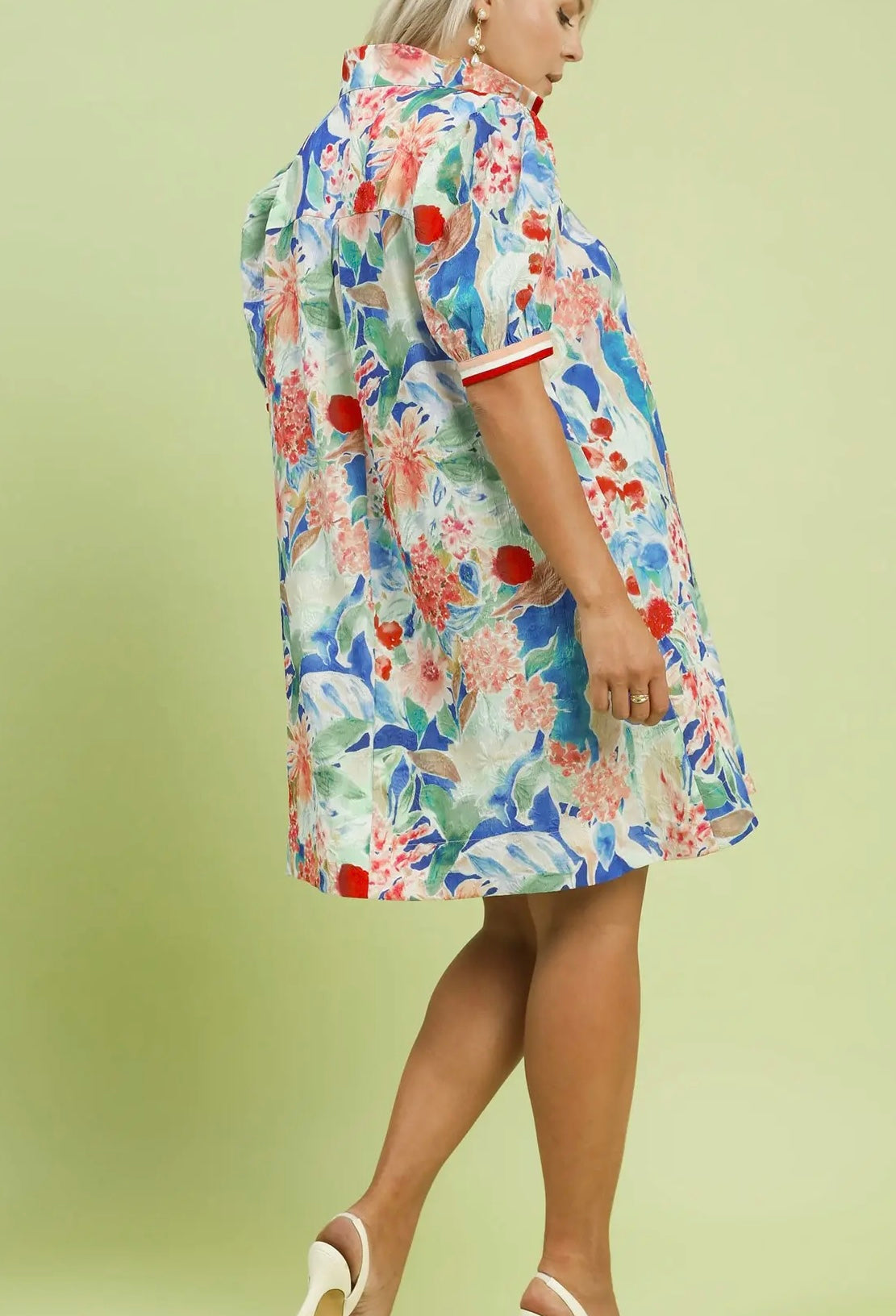 Bev Bloomscape Print Mini Dress