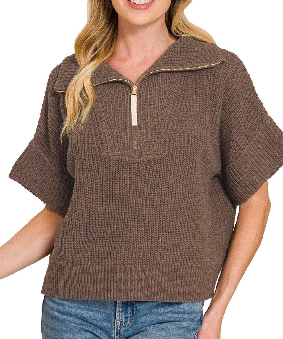 Hallie Half Zip Sweater