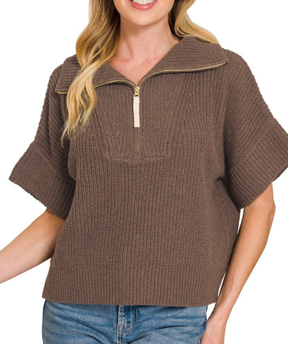 Hallie Half Zip Sweater
