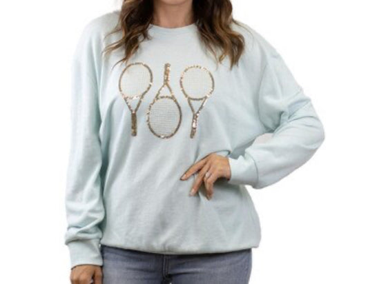 Tennis Club Sequin Sweatshirt