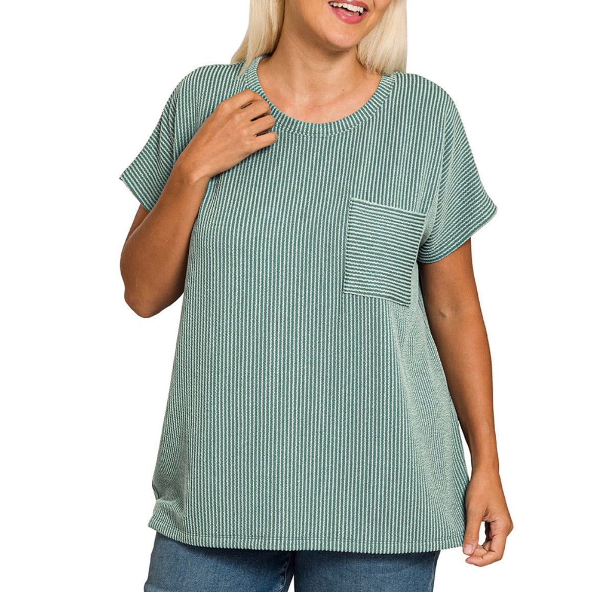 Ribbed Oversized Boxy Top