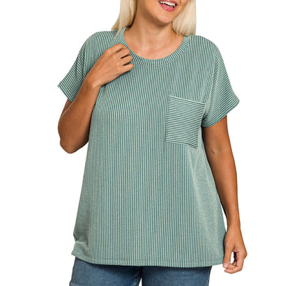 Ribbed Oversized Boxy Top