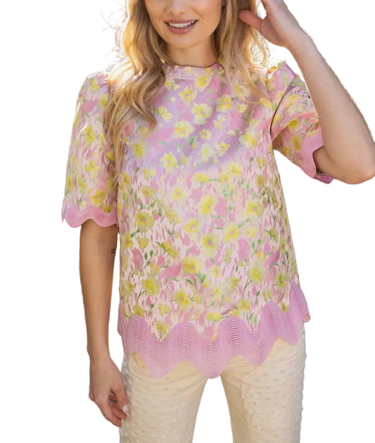 Willingness Wavy Trim Top