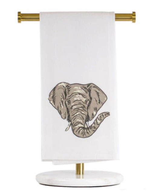 Elephant Flour Sack Hand Towel