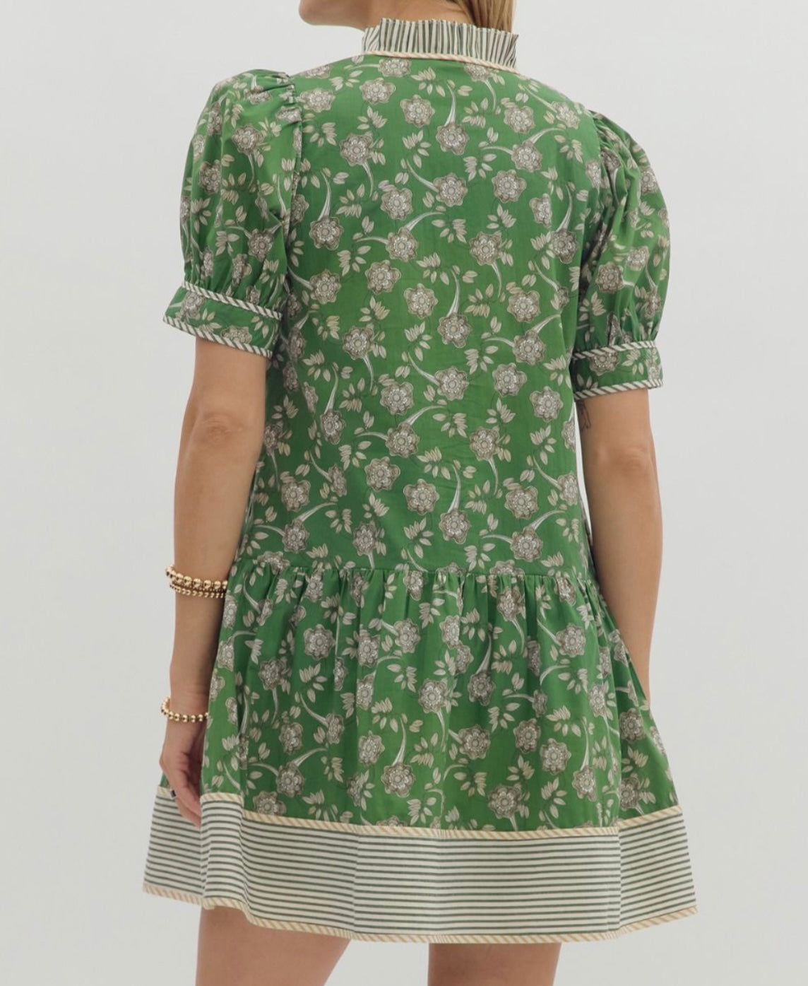Playful Floral Print Mini Dress