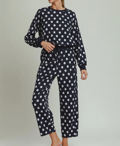 It’s Not Over Navy Polka Dot Set