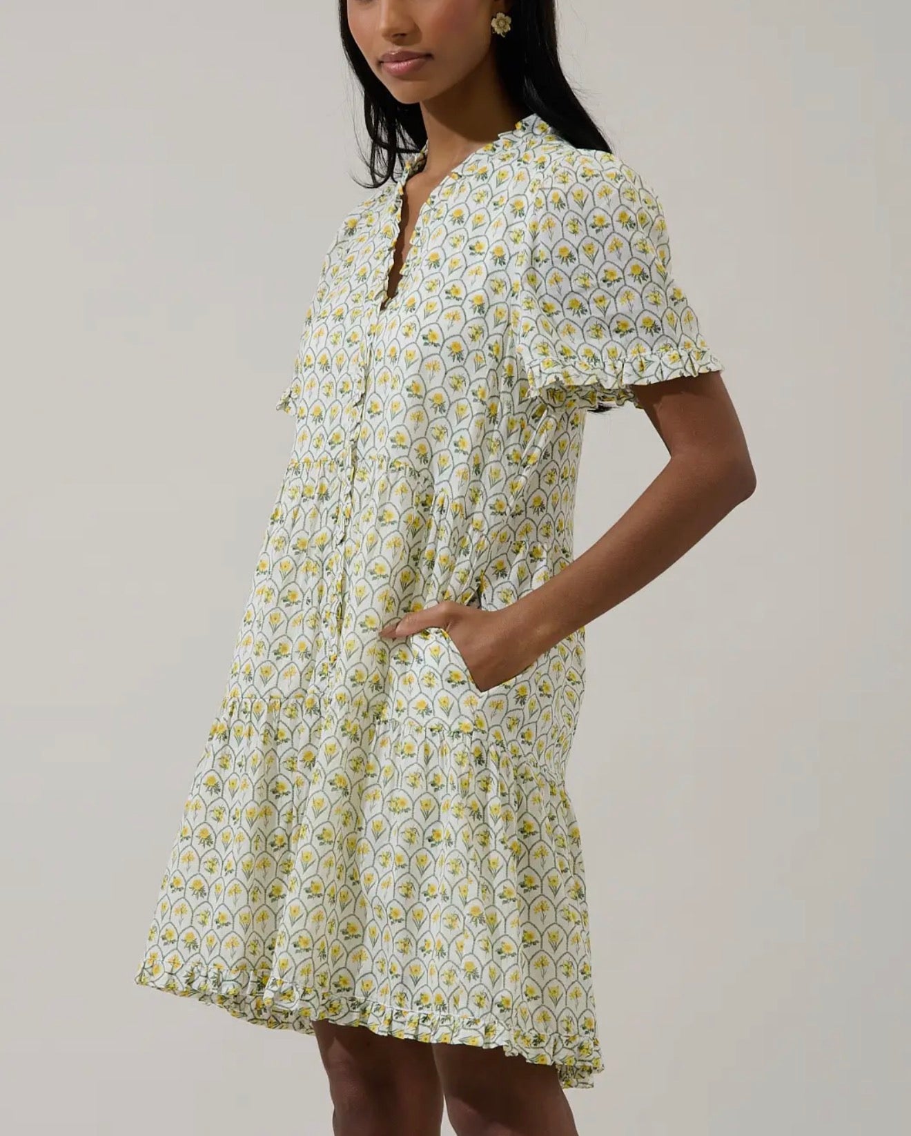 Trinny Floral Shift Mini Dress