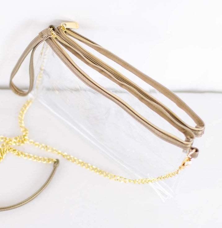 Double Zip Clear Crossbody