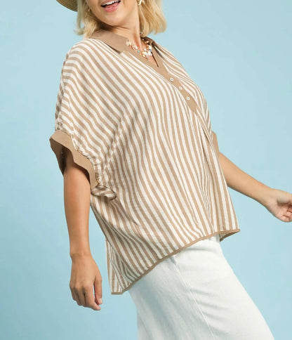 Caya Collared Oversized Top