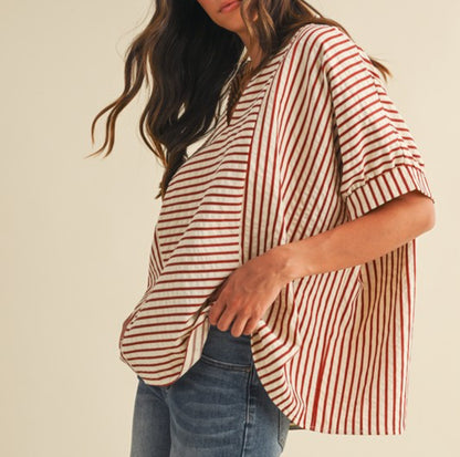 Stripes Are My Type Top