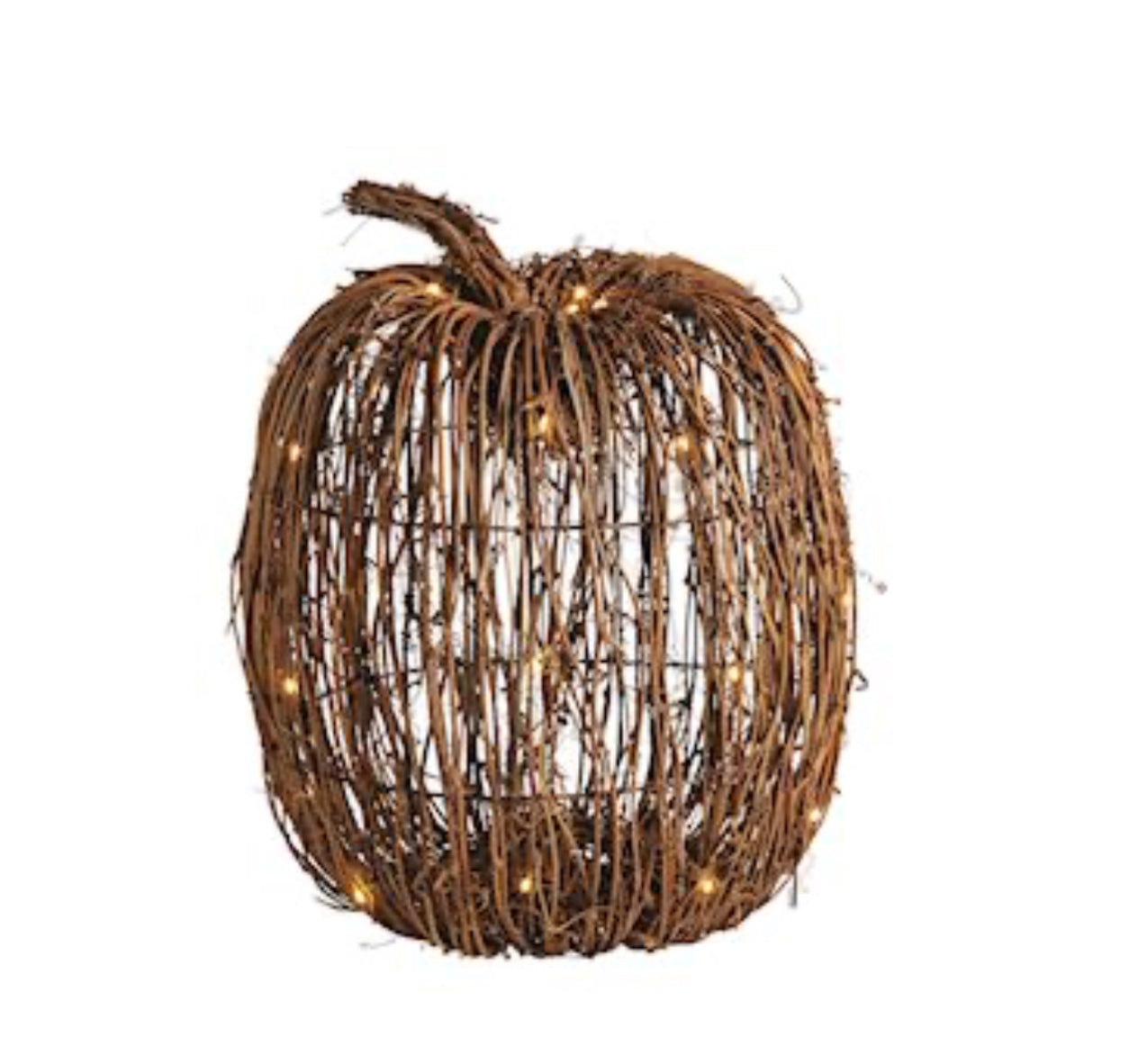 Large Light-Up Rattan Pumpkin