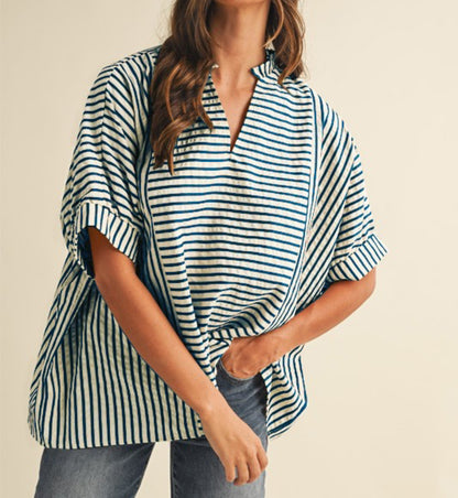 Stripes Are My Type Top