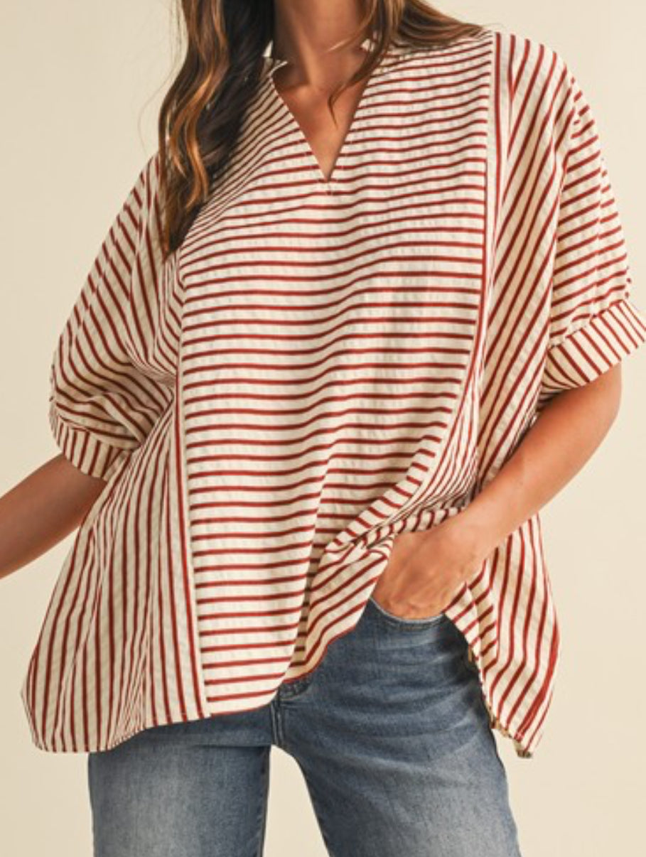 Stripes Are My Type Top