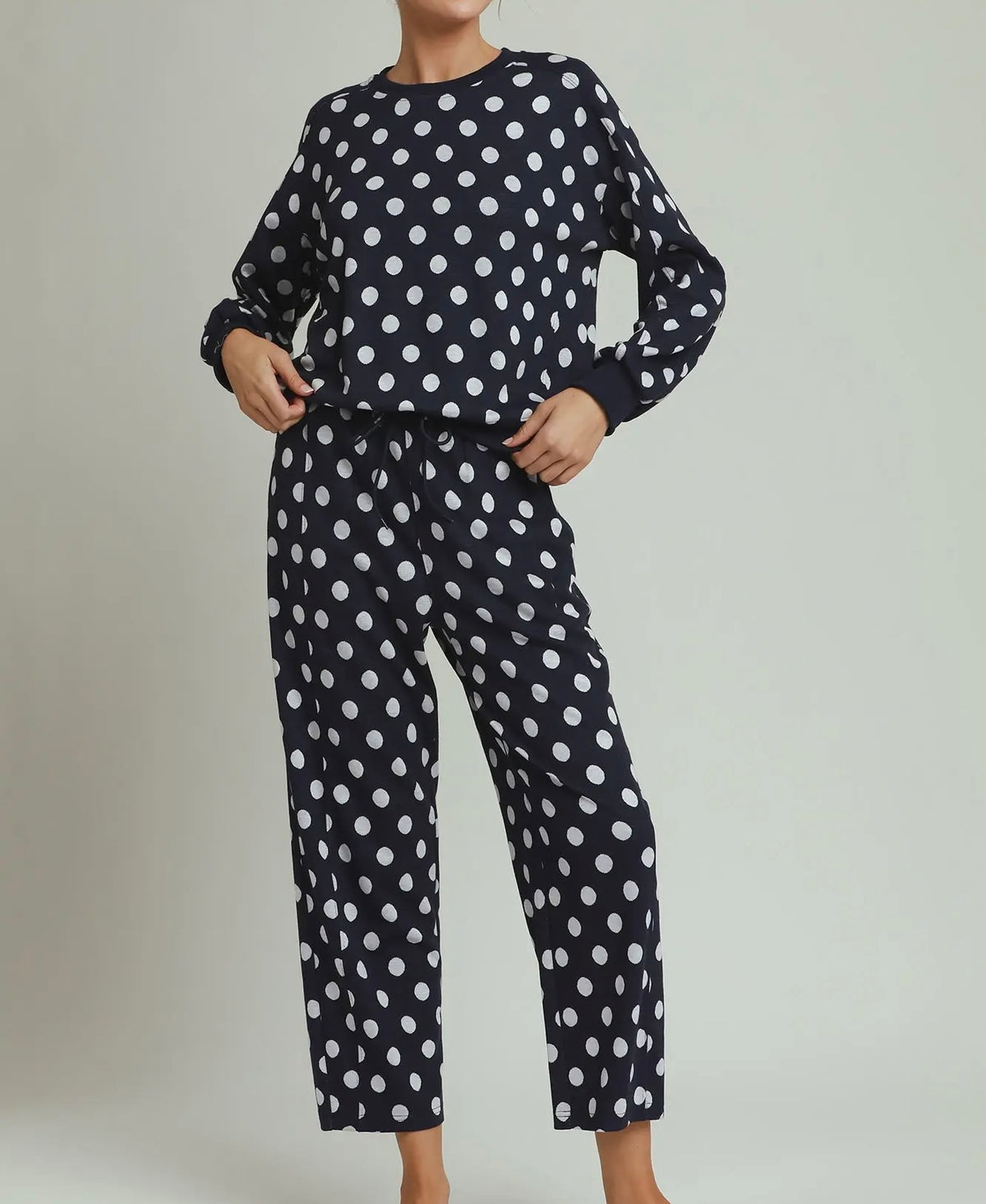 It’s Not Over Navy Polka Dot Set