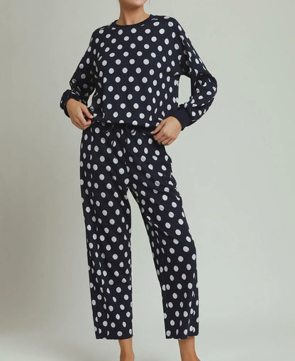 It’s Not Over Navy Polka Dot Set