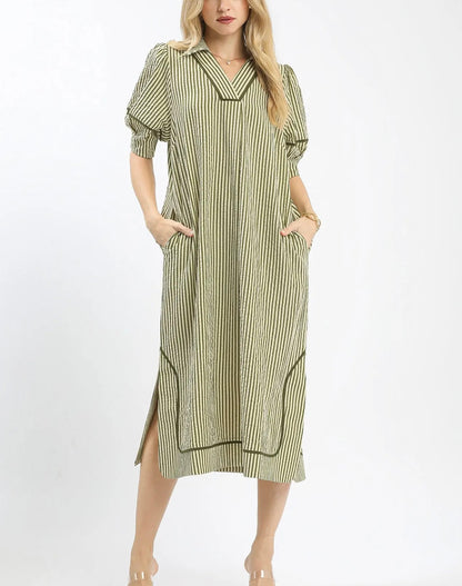 Sidni Striped Midi Dress