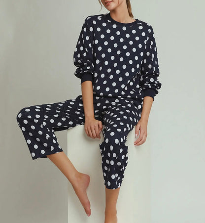 It’s Not Over Navy Polka Dot Set