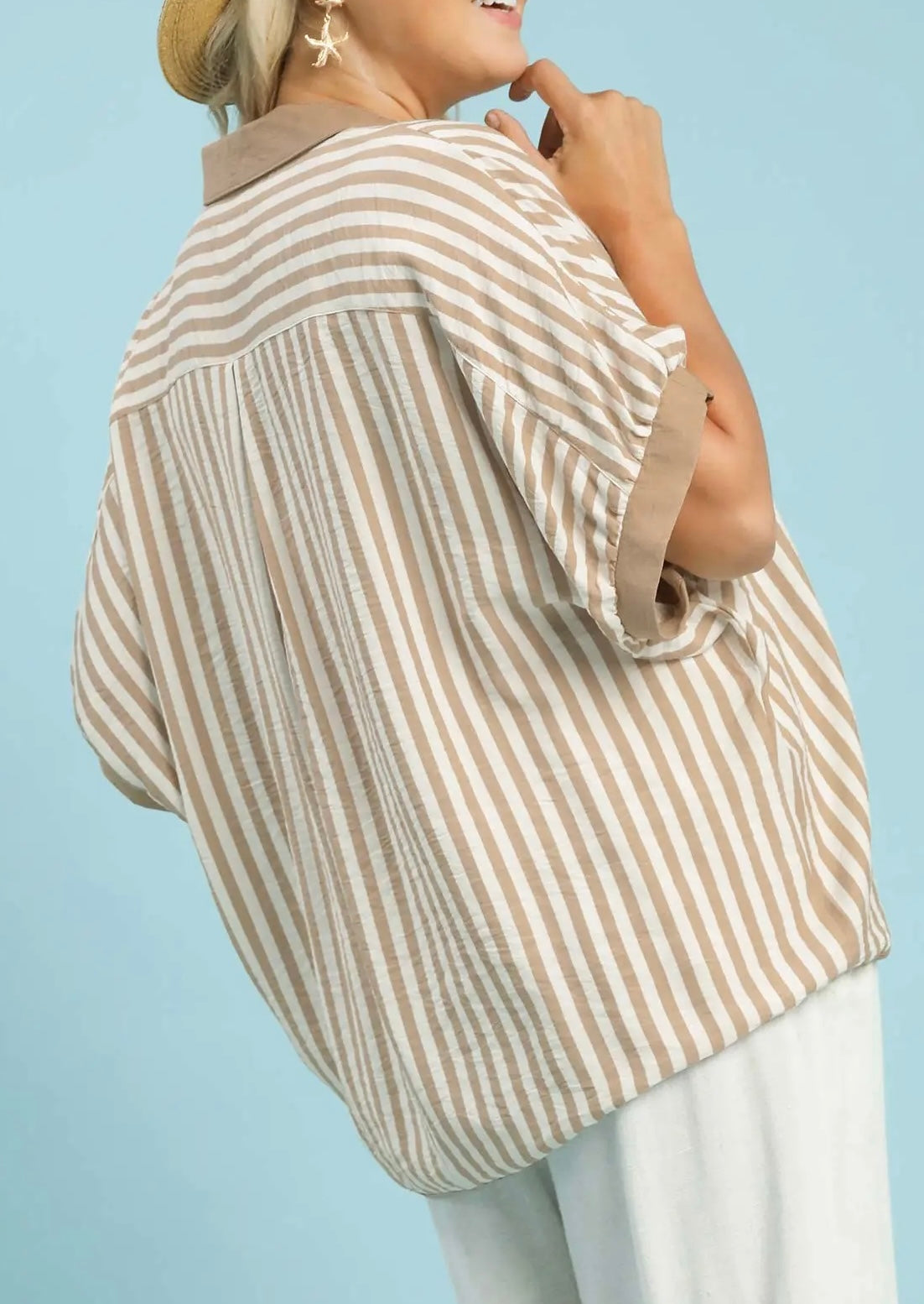 Caya Collared Oversized Top