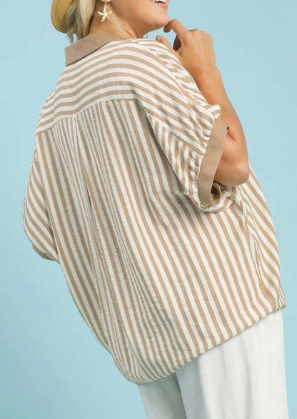 Caya Collared Oversized Top