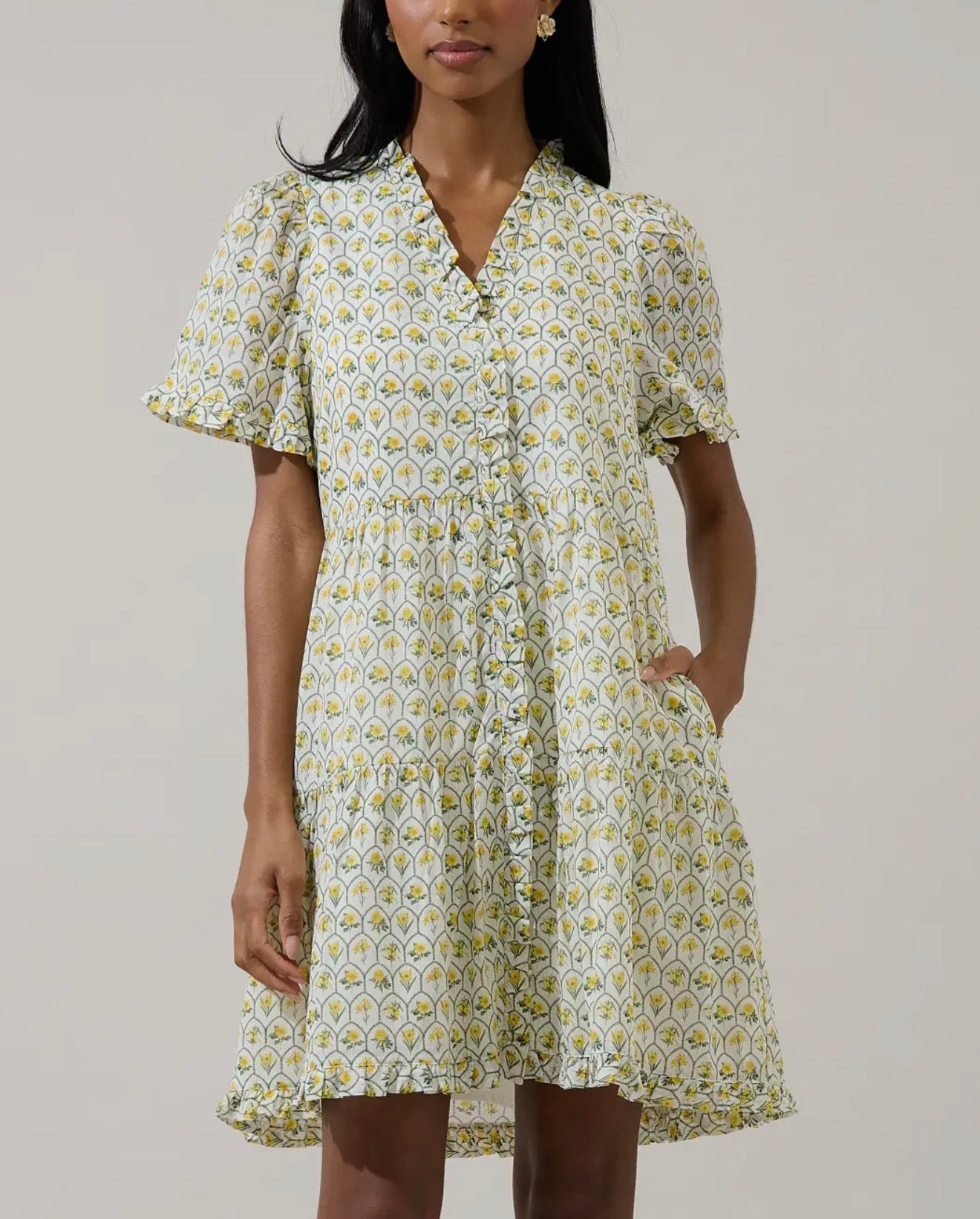 Trinny Floral Shift Mini Dress