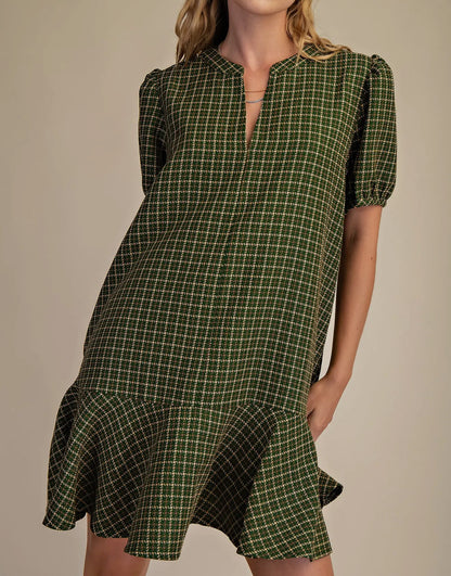 Henley Hunter Green Mini Dress