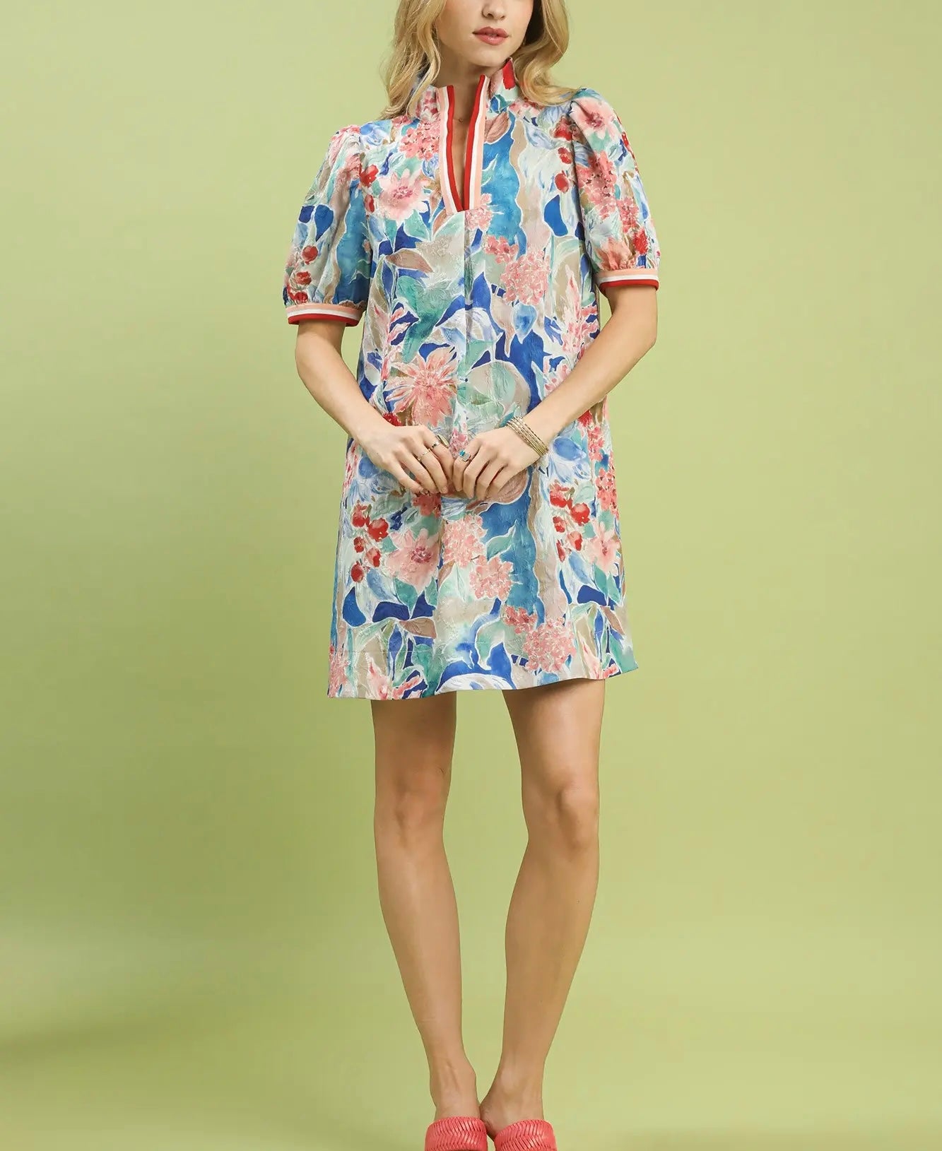 Bev Bloomscape Print Mini Dress