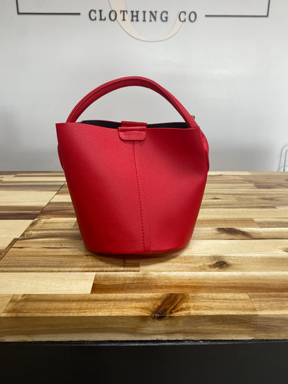 Red Bucket Bag