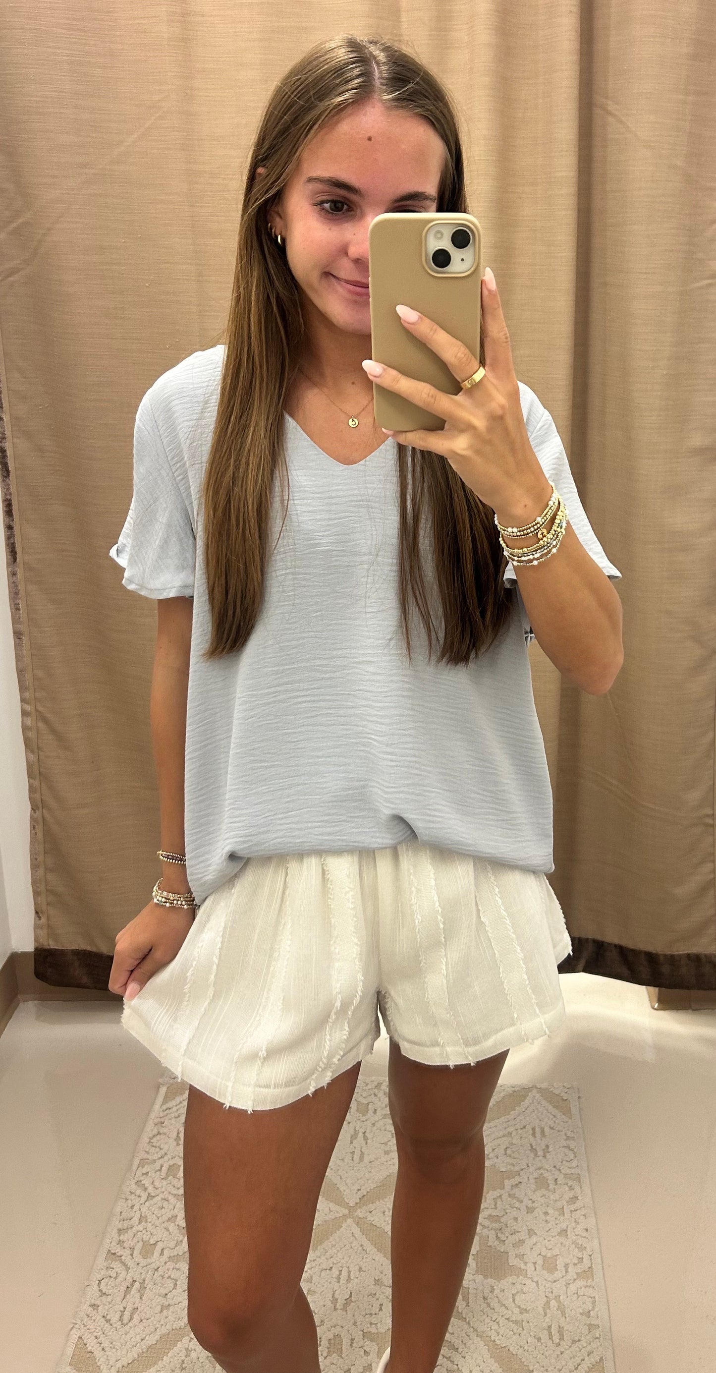 Cassie’s Cream Shorts