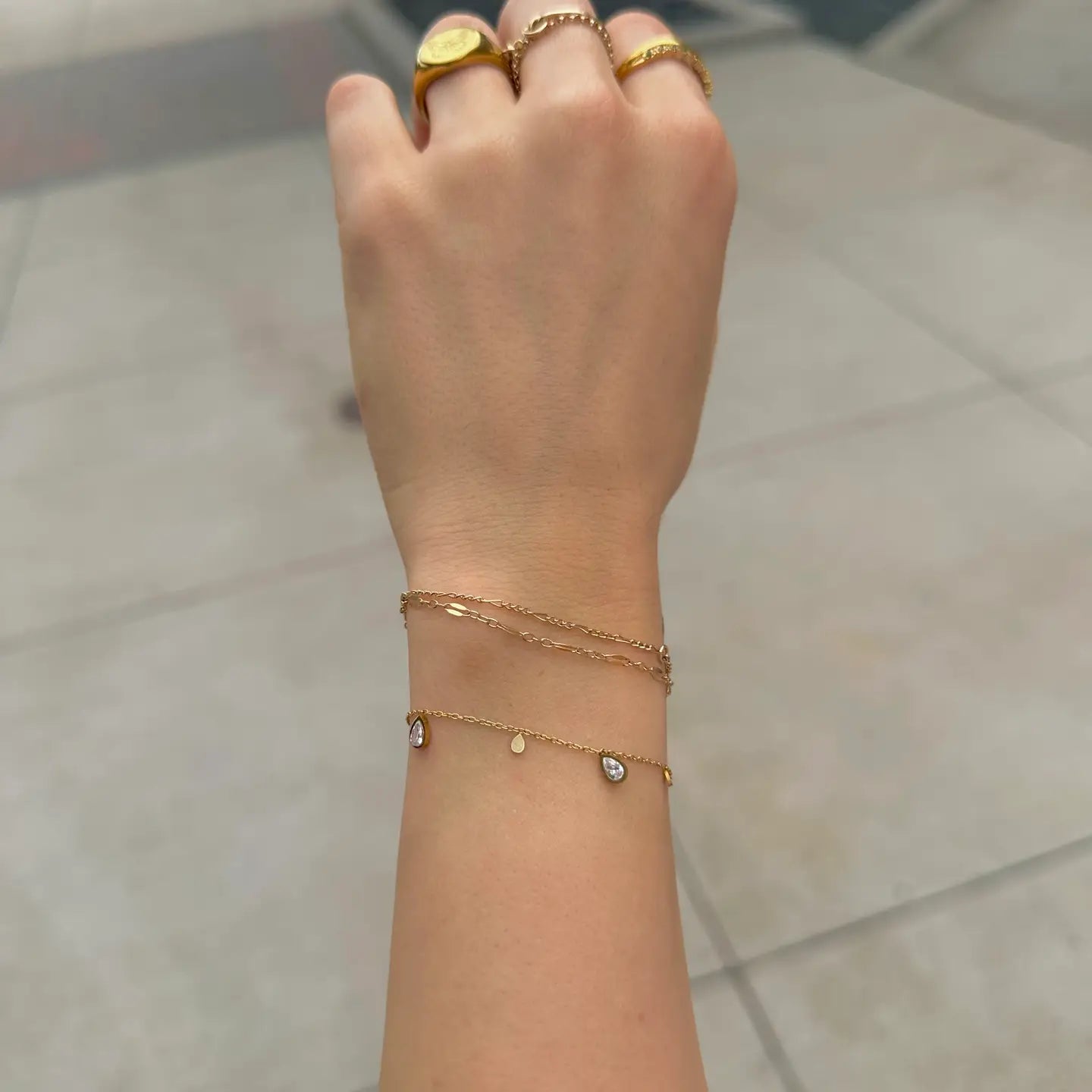 Kate Crystal Teardrop Bracelet