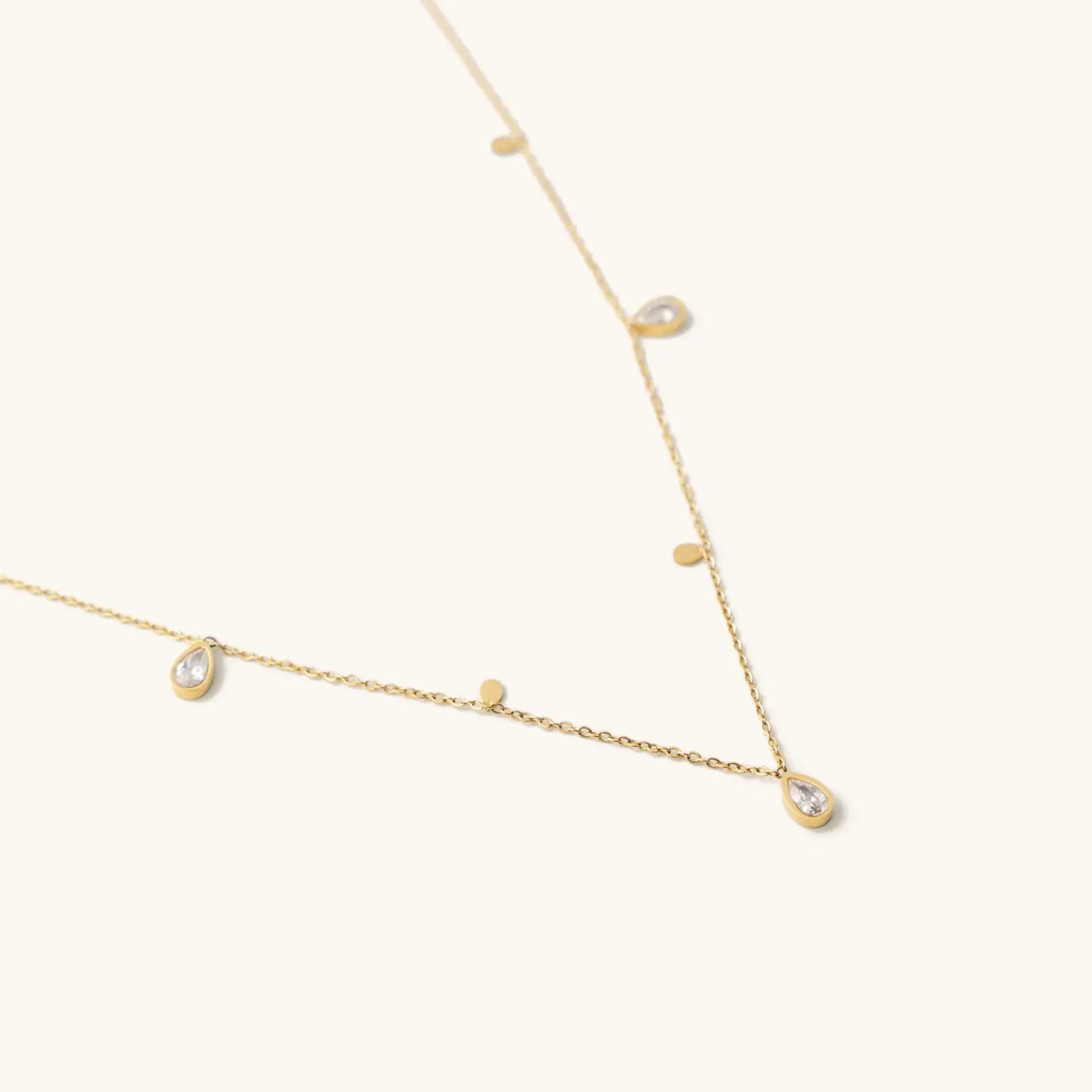 Kate Crystal Teardrop Necklace