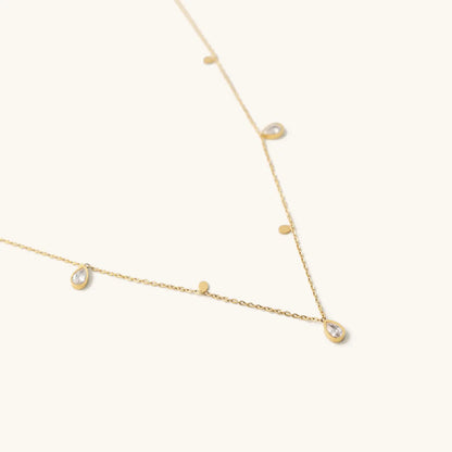 Kate Crystal Teardrop Necklace