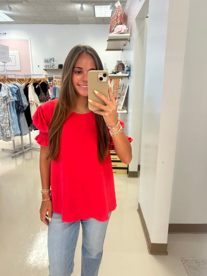 Round Neck Ruffle Top