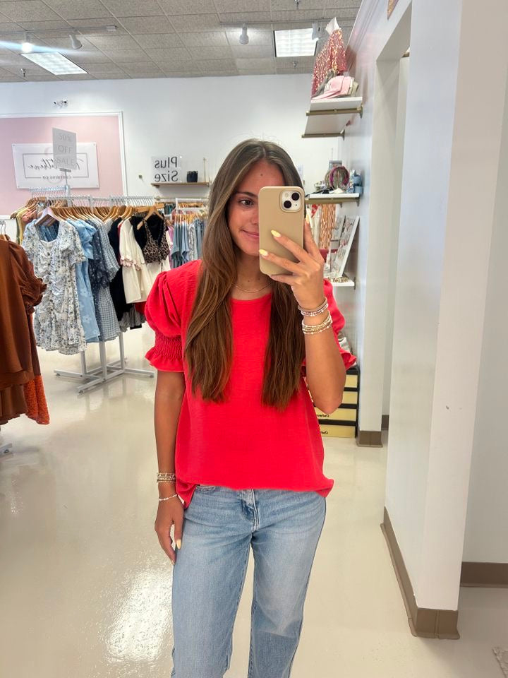 Round Neck Ruffle Top