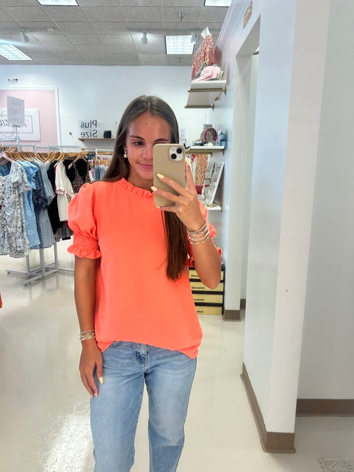 Reina’s Ruffle Neck Top