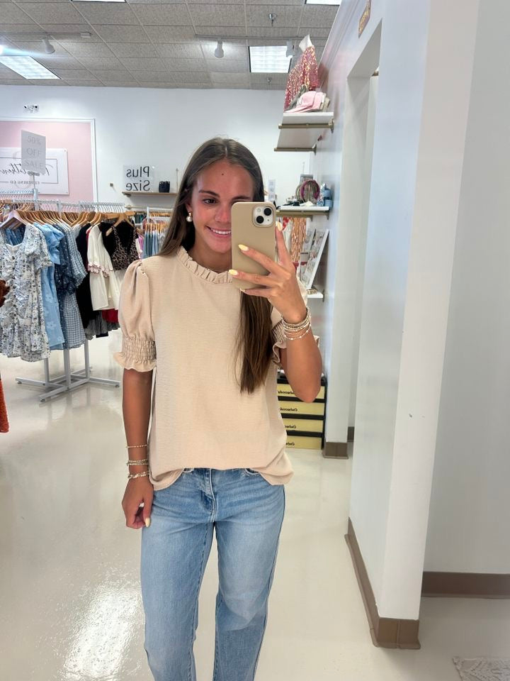 Reina’s Ruffle Neck Top