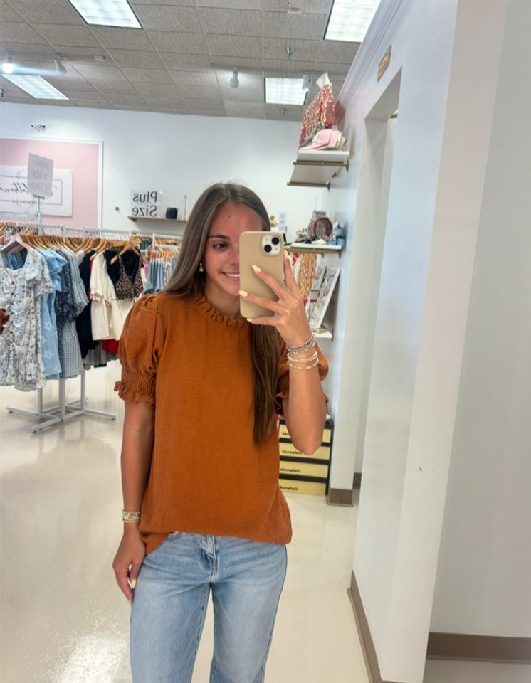 Reina’s Ruffle Neck Top