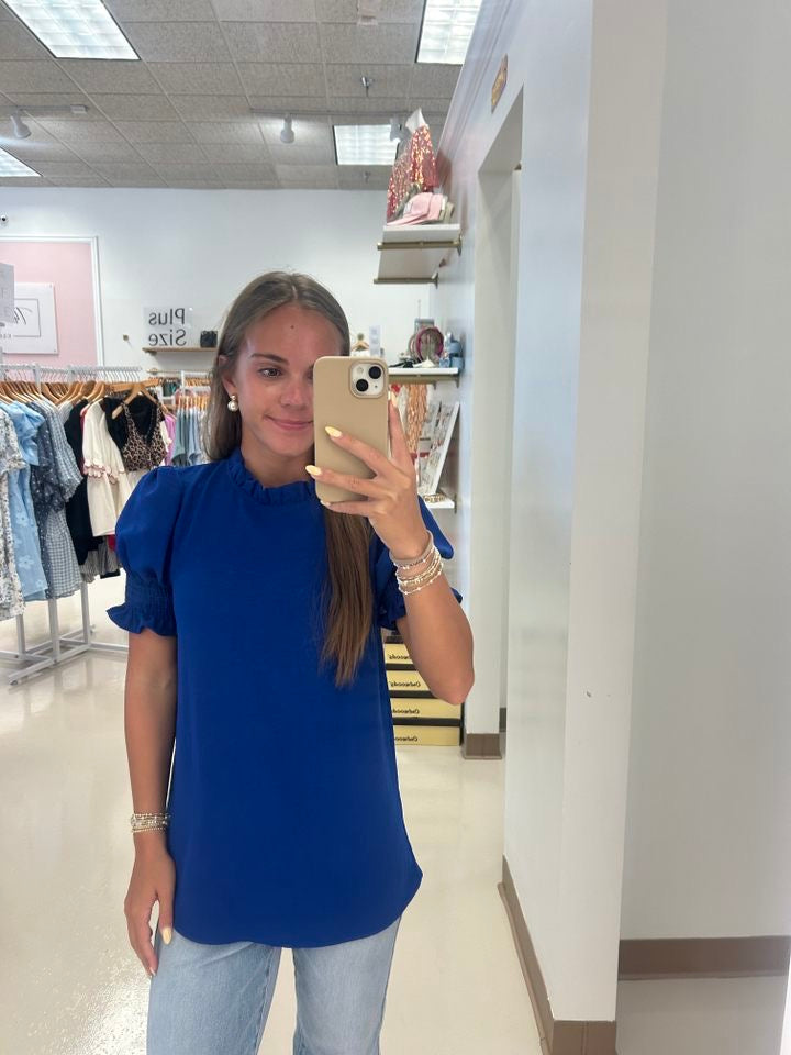 Reina’s Ruffle Neck Top
