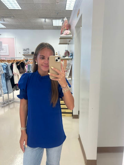 Reina’s Ruffle Neck Top
