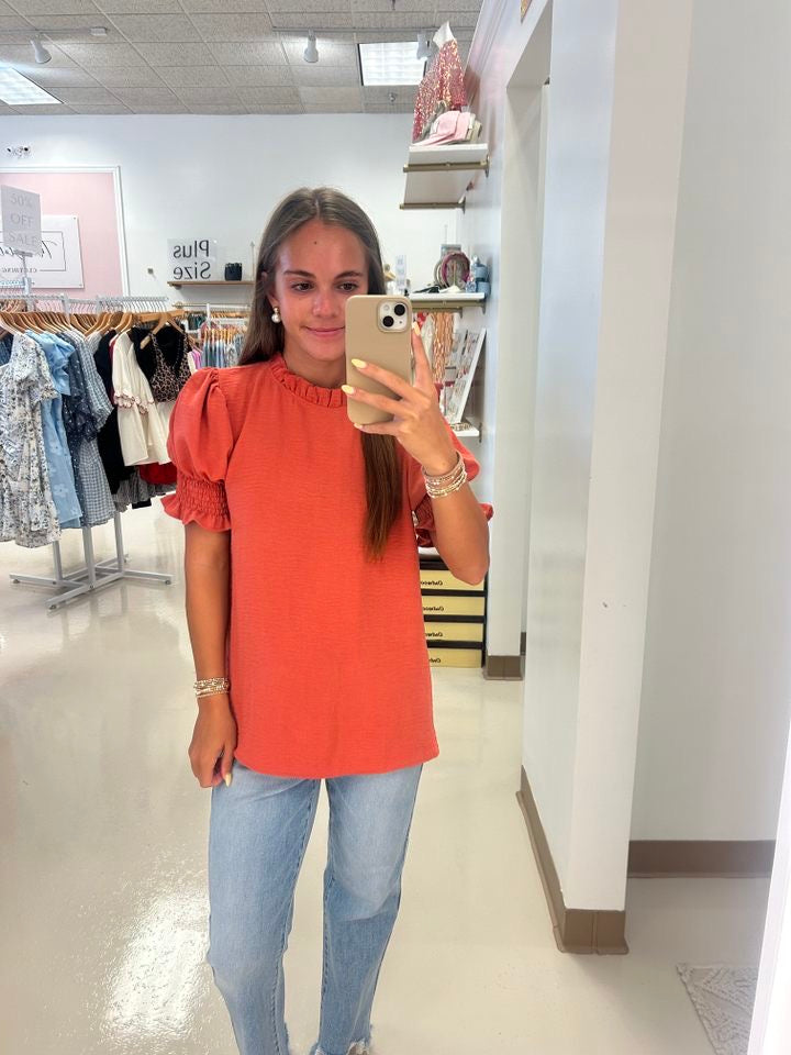 Reina’s Ruffle Neck Top