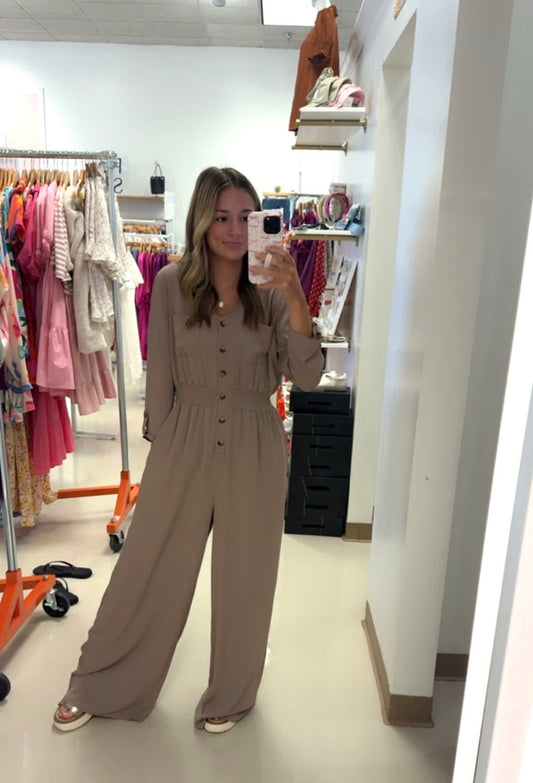 Elastic Waist Jumpsuit