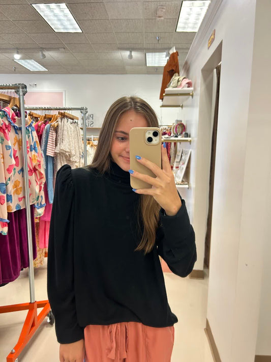 Black Beauty Mock Turtleneck