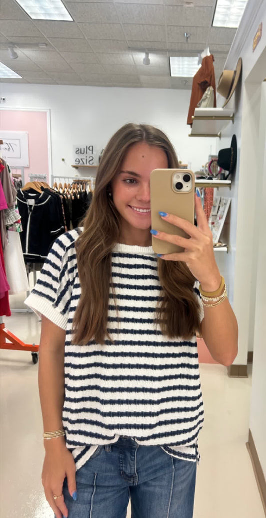Stripe & Texture Top