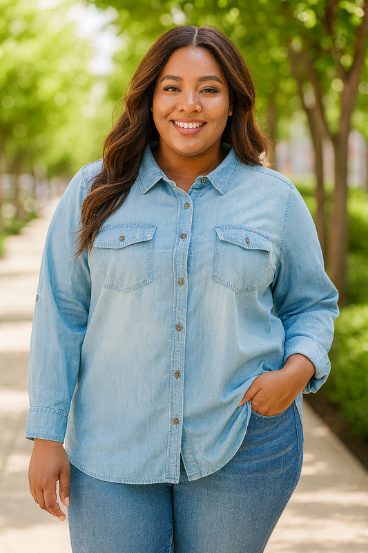 Walter Washed Chambray Top